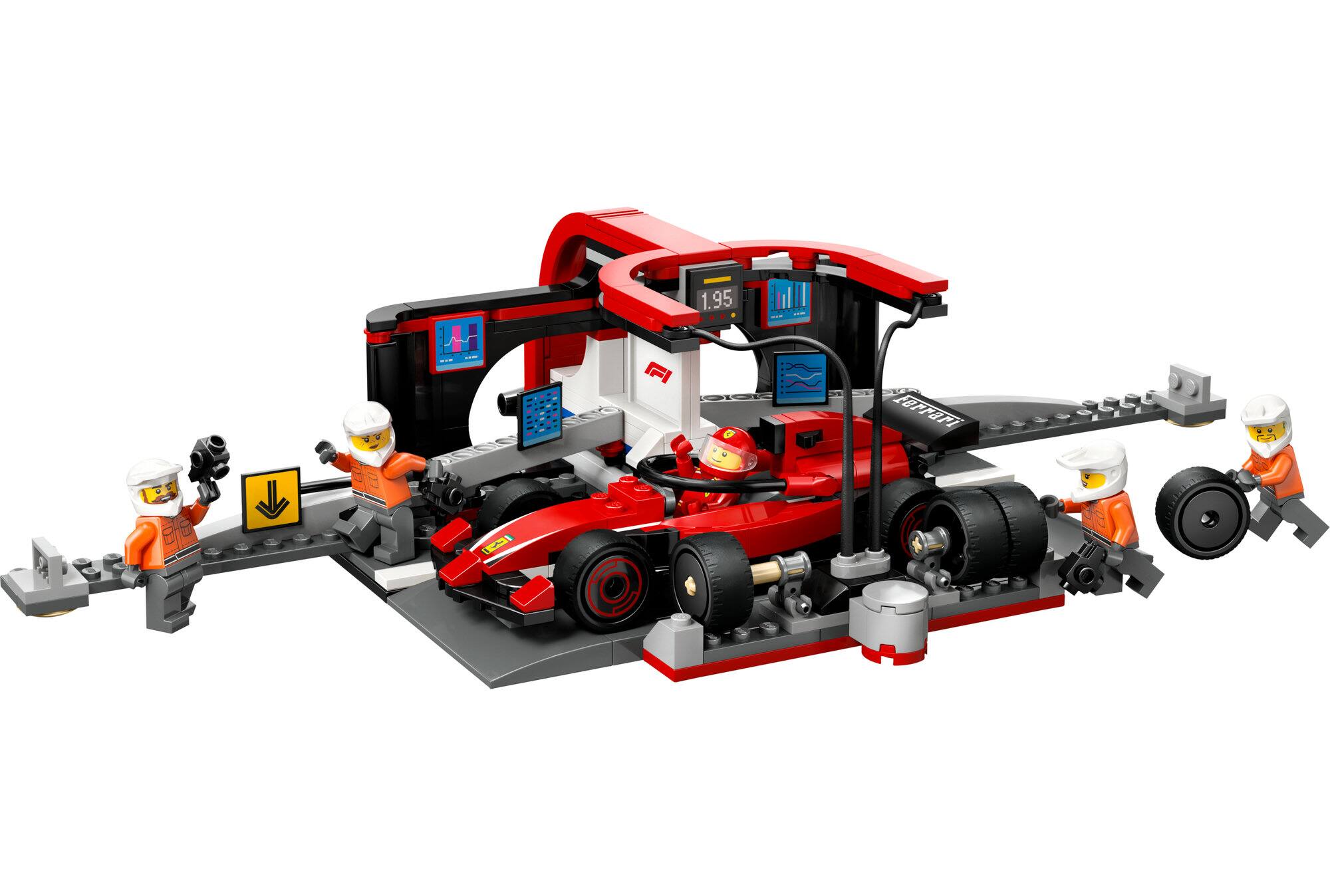LEGO® City F1® Pit Stop & Pit Crew with Ferrari Car Racing Vehicle Toy 60443